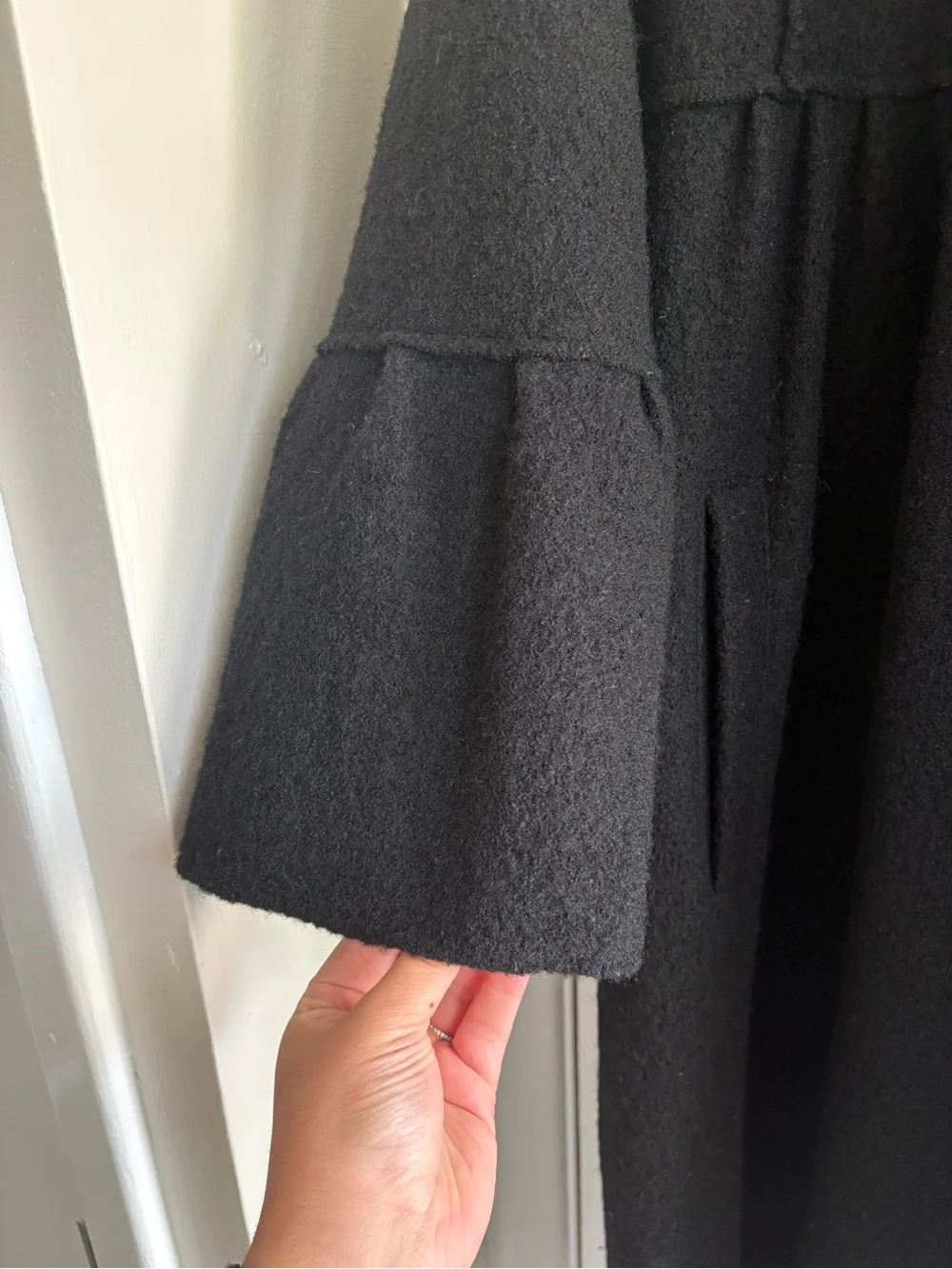 Bernardo Women’s Black Polyester Pea Coat- Size M